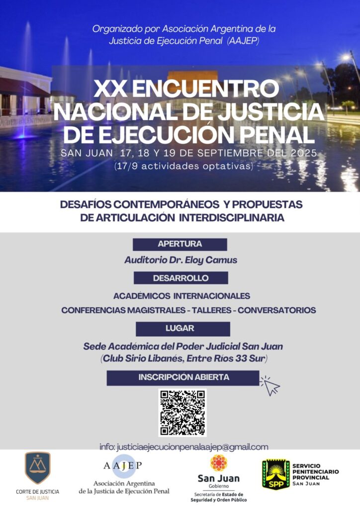 XX Encuentro nacional de justicia de ejecución penal