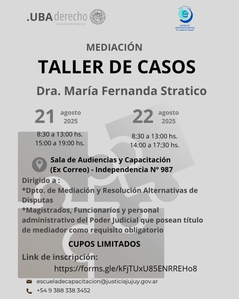 Mediación. Taller de casos