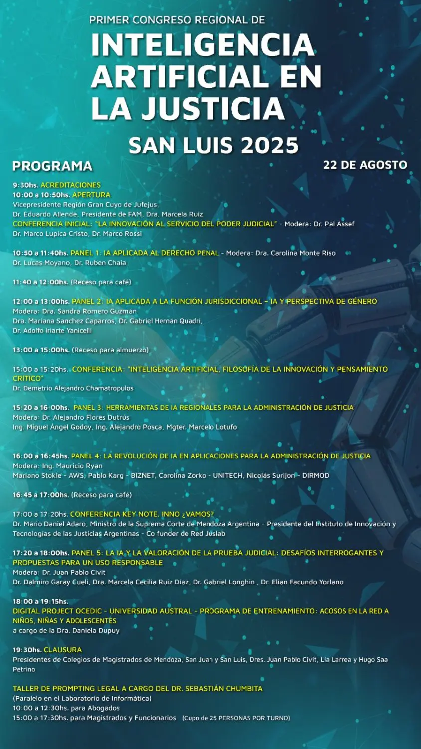Primer Congreso Regional de Inteligencia Artificial en la Justicia