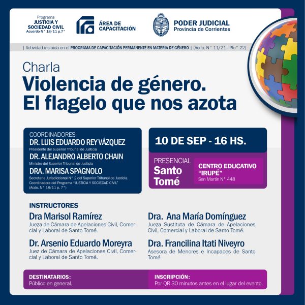 Charla sobre violencia de género