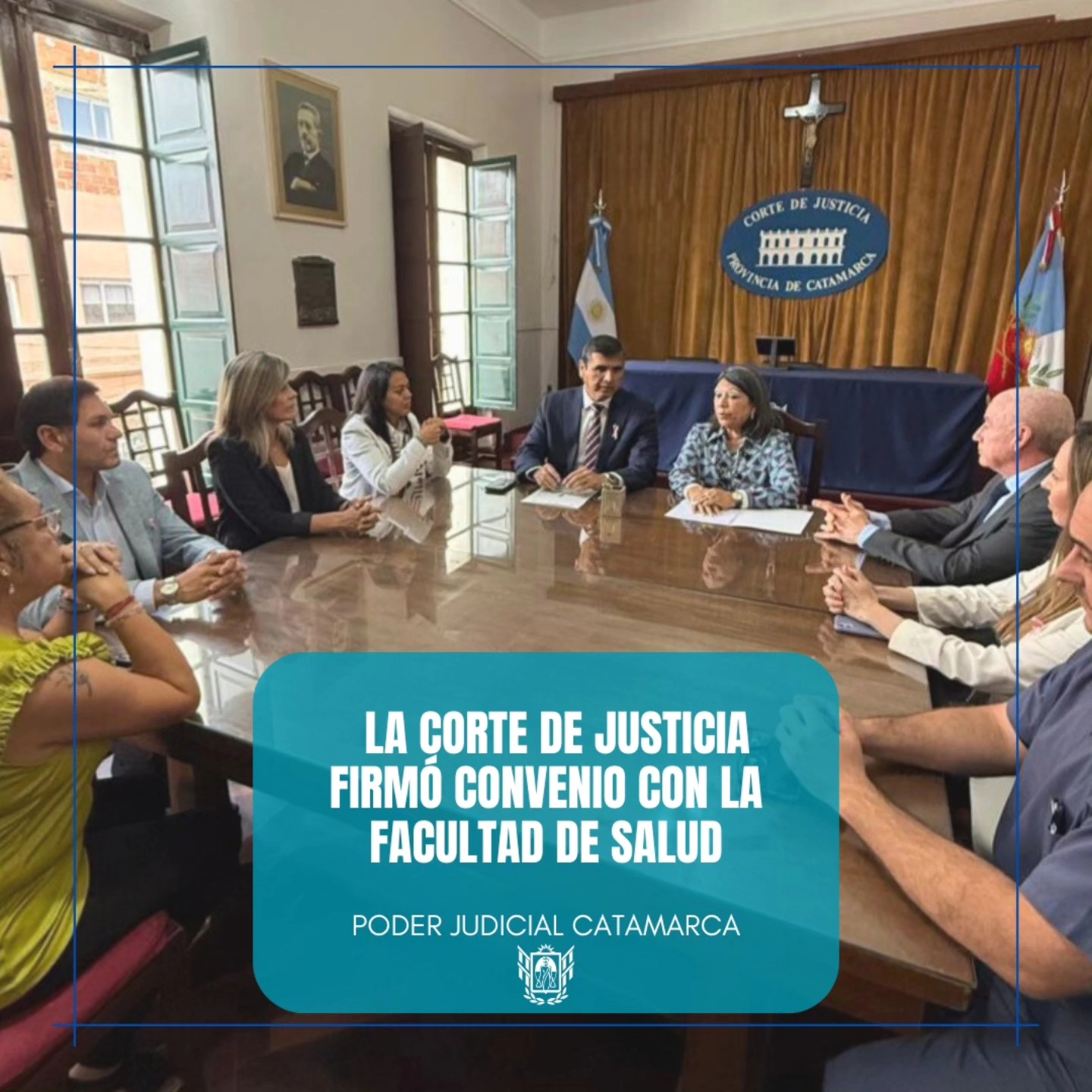 La Corte de Justicia firmó un convenio con la Facultad de Salud