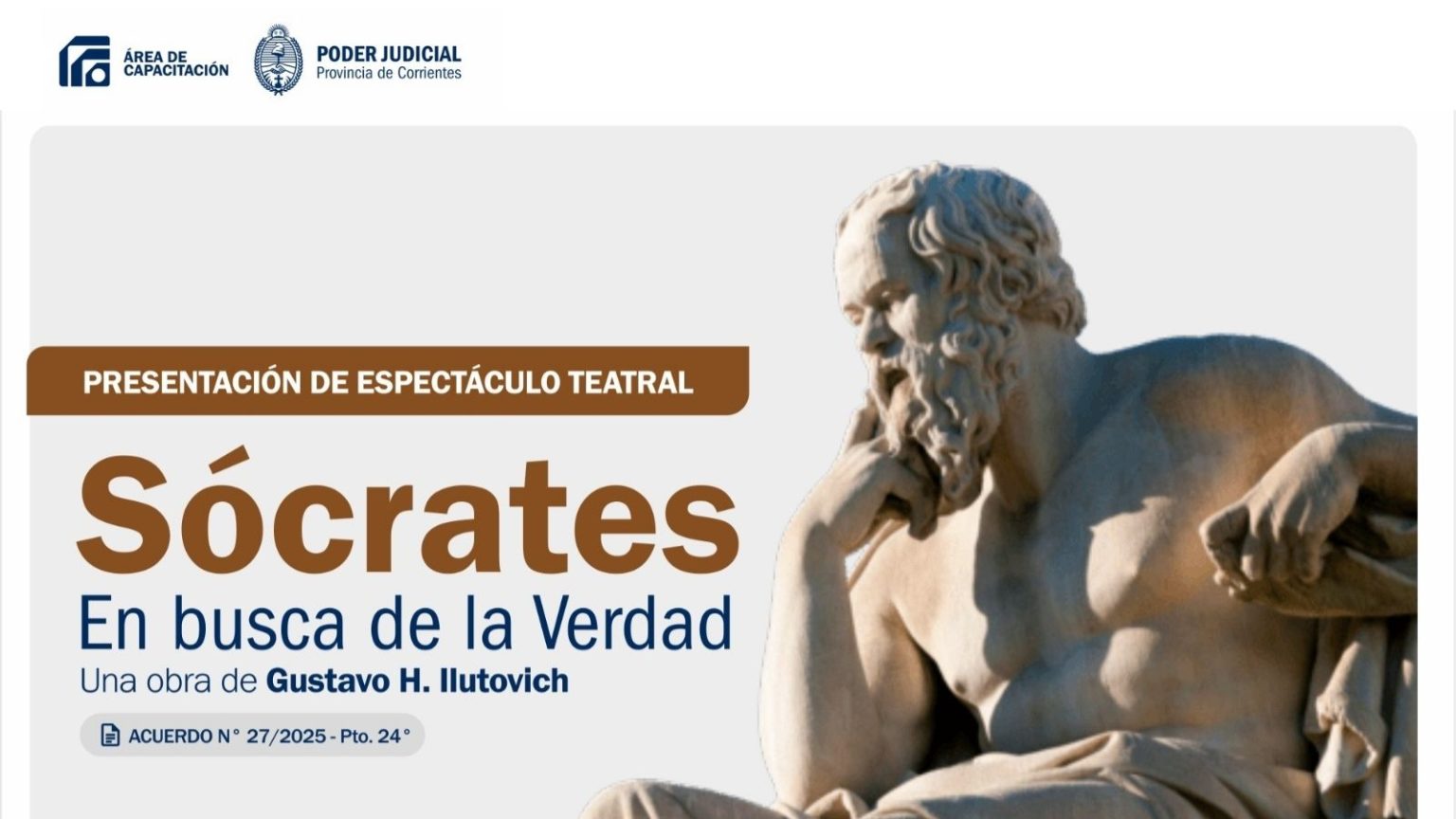 Se trata de una reflexión filosófica sobre la justicia