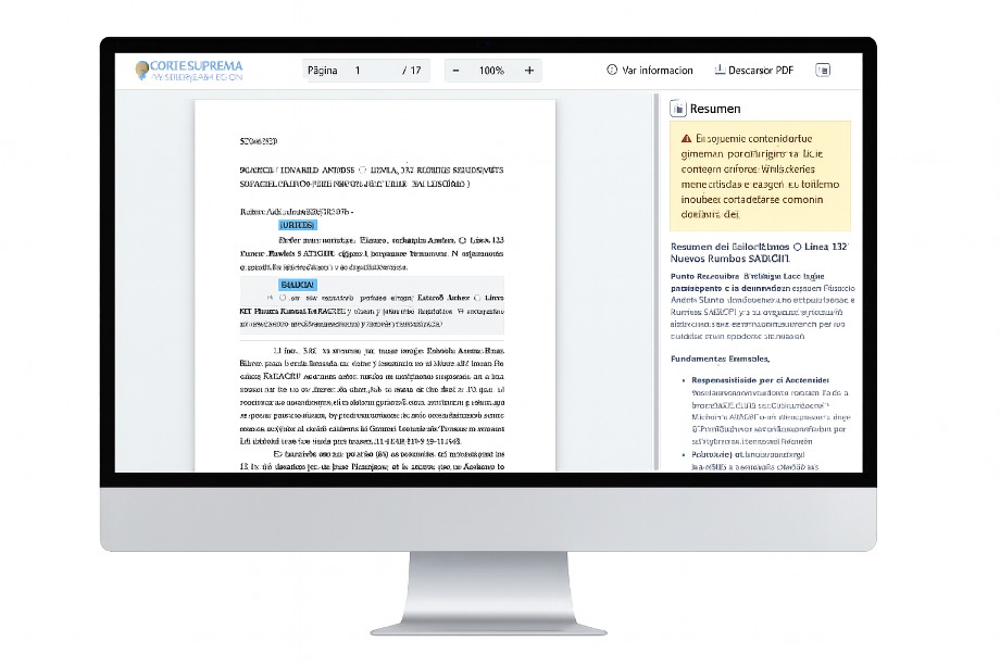 Resúmenes de fallos en lenguaje claro con inteligencia artificial