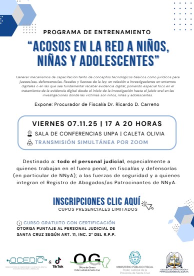 Será el 07 de noviembre a las 17hs.