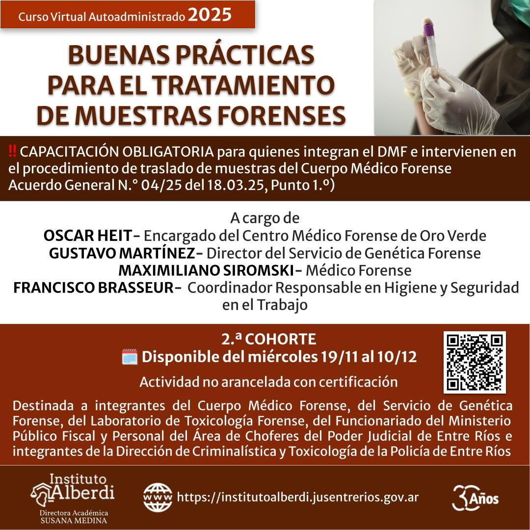 “Buenas prácticas para el tratamiento de muestras forenses”