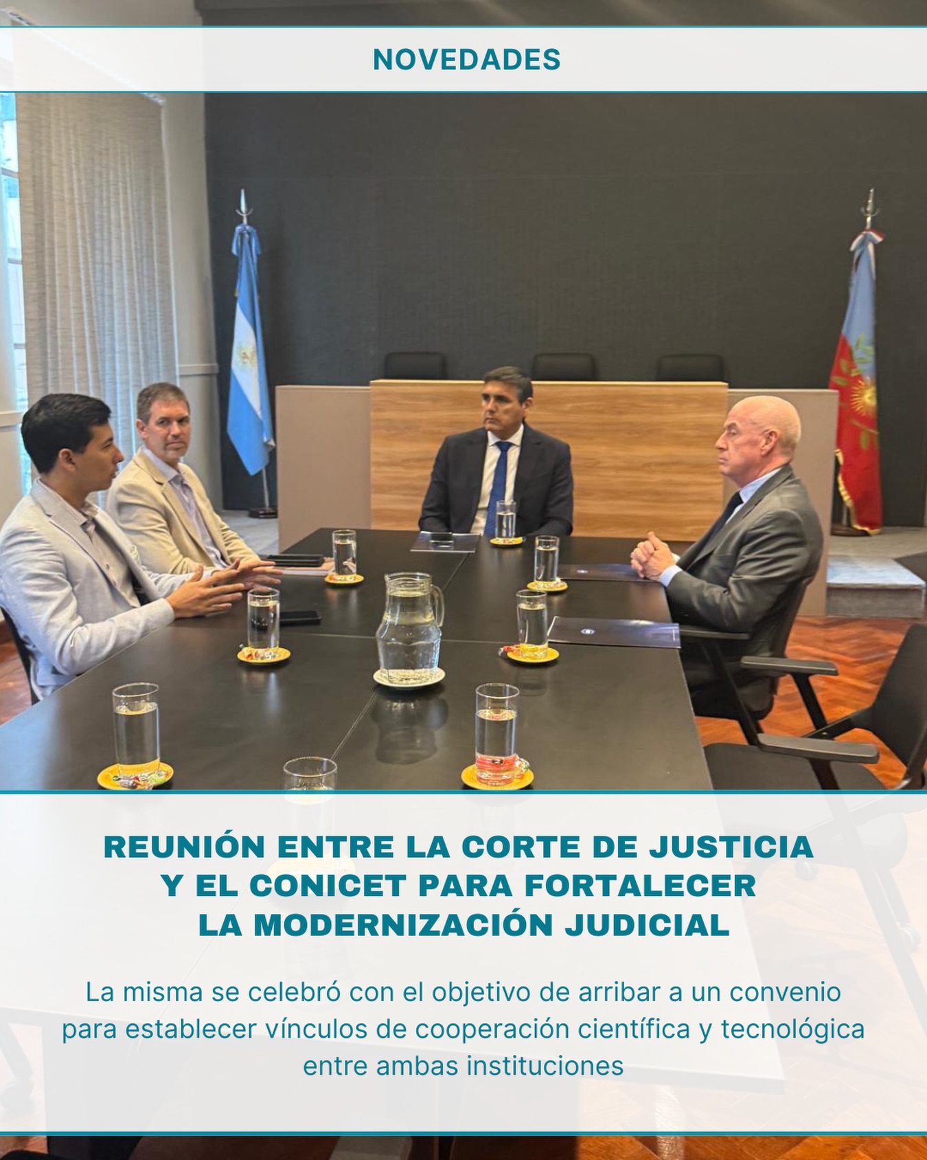 La reunión se celebró en el Salón San Martín de la Corte de Justicia