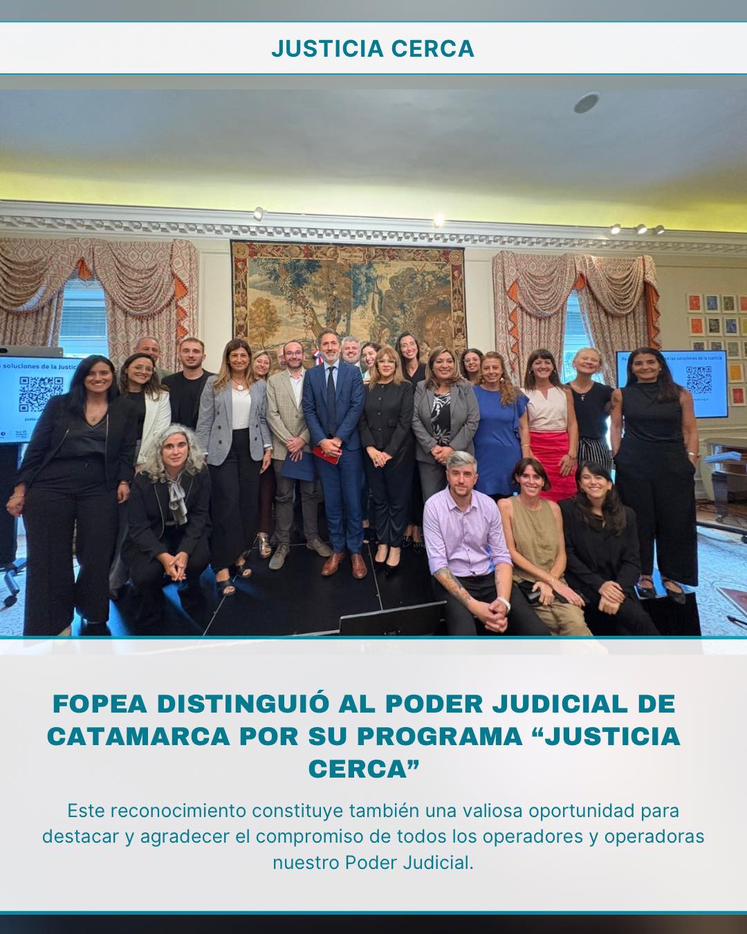 Reconocimiento a "Justicia cerca"