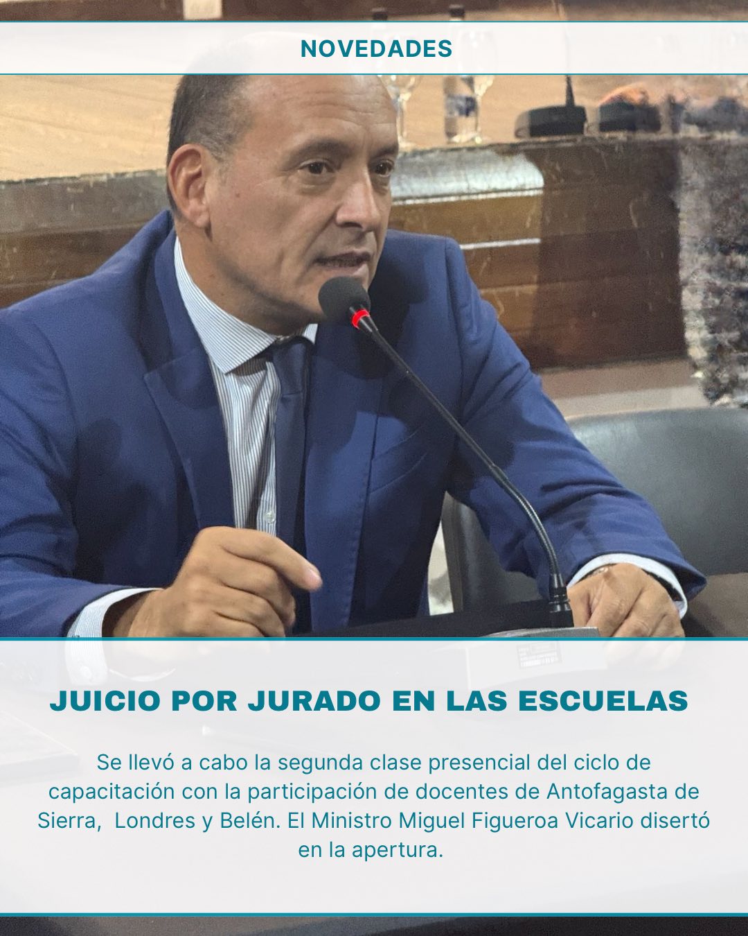Segunda clase presencial del programa “Justicia en las Escuelas, Juicio por Jura