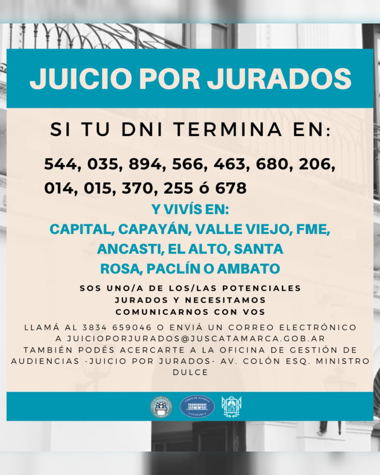 Sorteo complementario a fin de ampliar el número de potenciales jurados