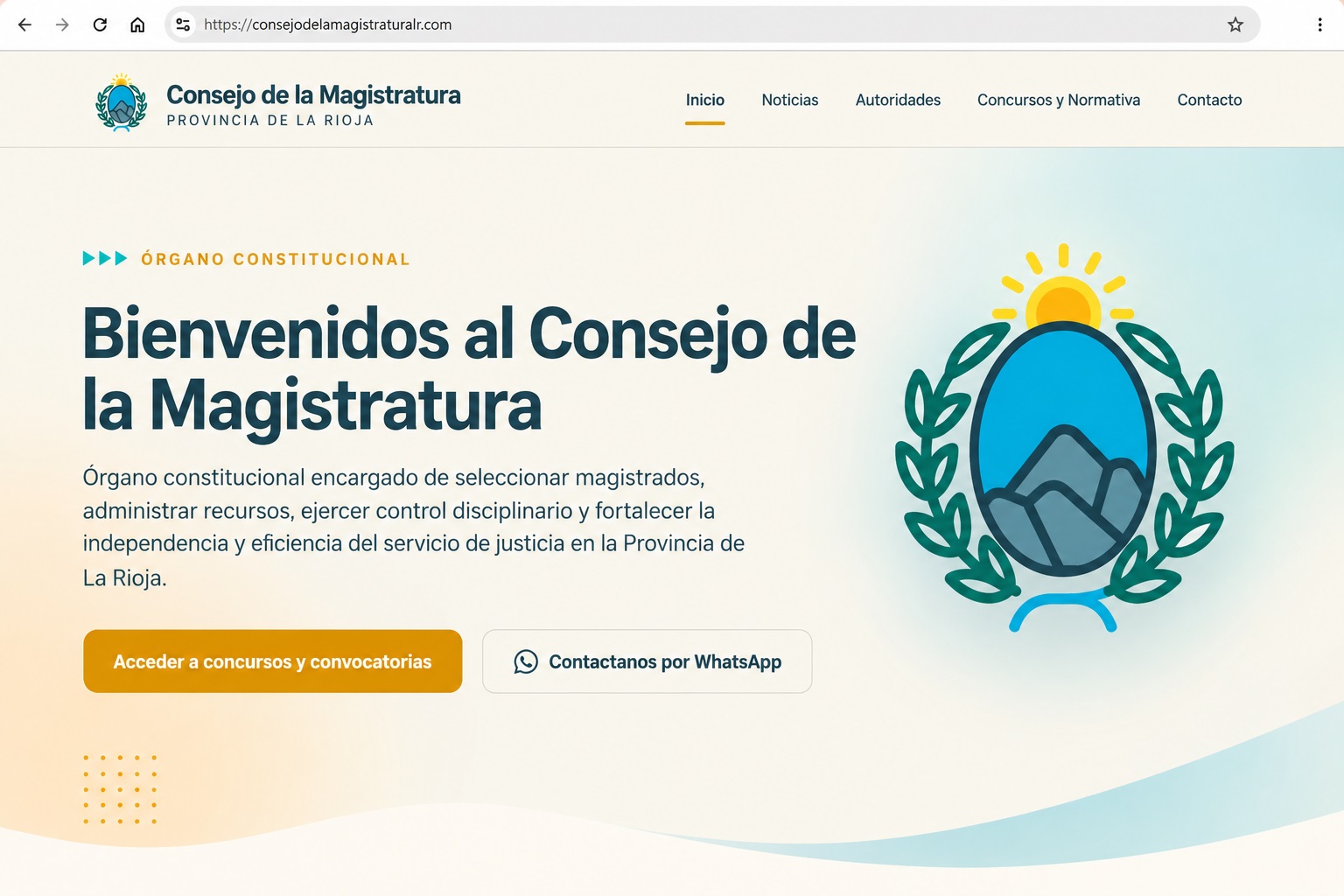 Nuevo sitio web del Consejo: https://consejodelamagistraturalr.com/