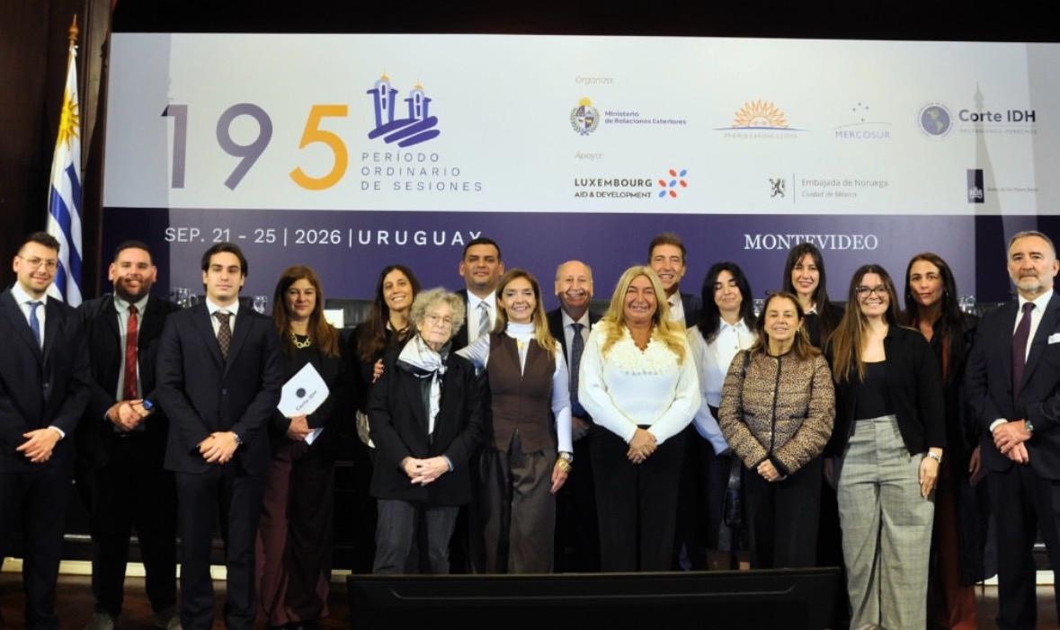 Alicia Ruiz, junto a la delegación de la Federación Argentina de la Magistratura