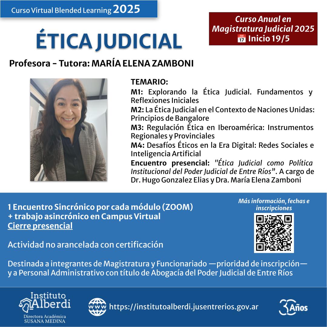 Ética Judicial. Profesora: María Elena Zamboni