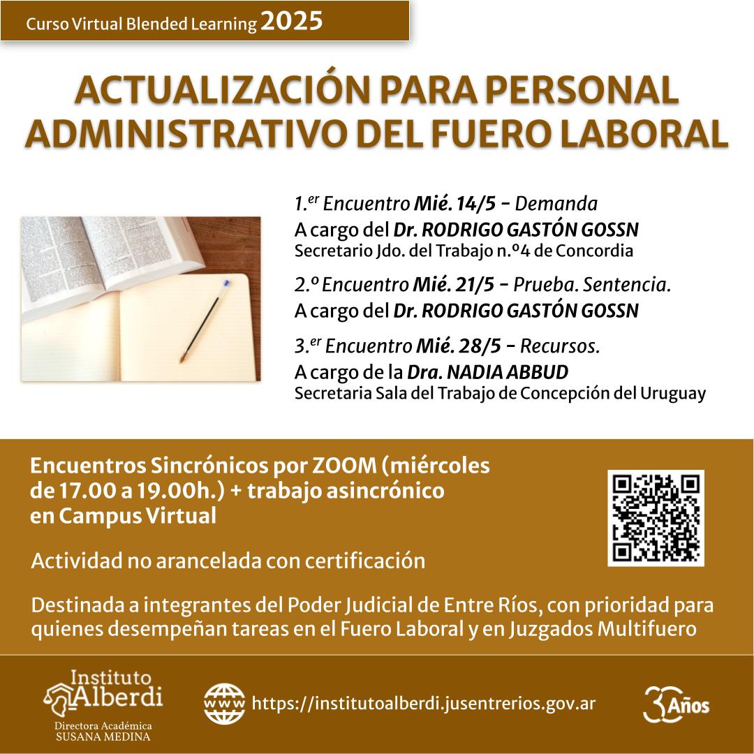 Actualización para personal administrativo del fuero Laboral