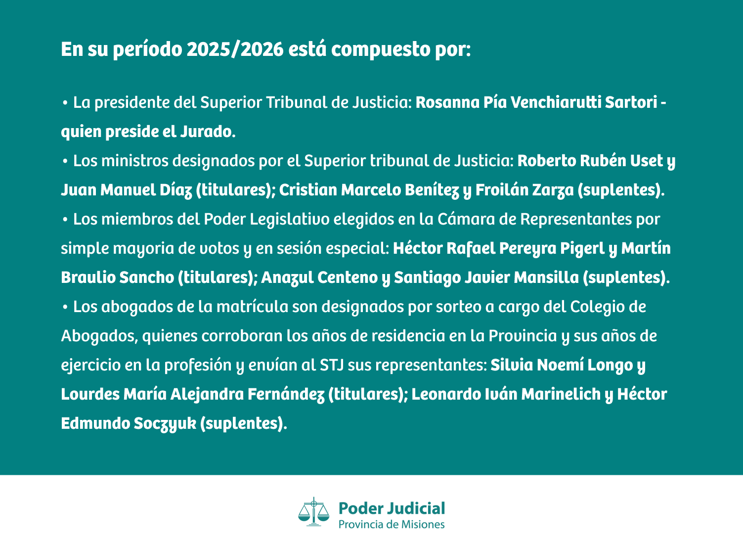Composición del Jurado de Enjuiciamiento