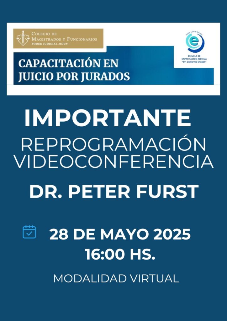 Reprogramación de la videoconferencia de Peter Furst