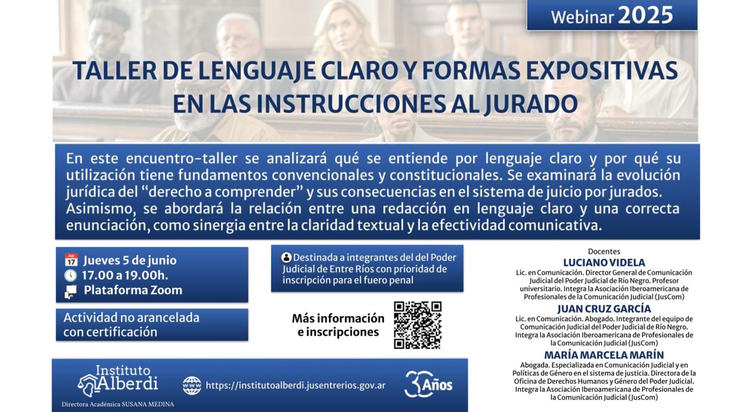  “Lenguaje claro y formas expositivas en las instrucciones al jurado popular”