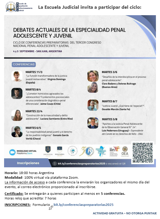 Debates actuales de la especialidad penal adolescente y juvenil