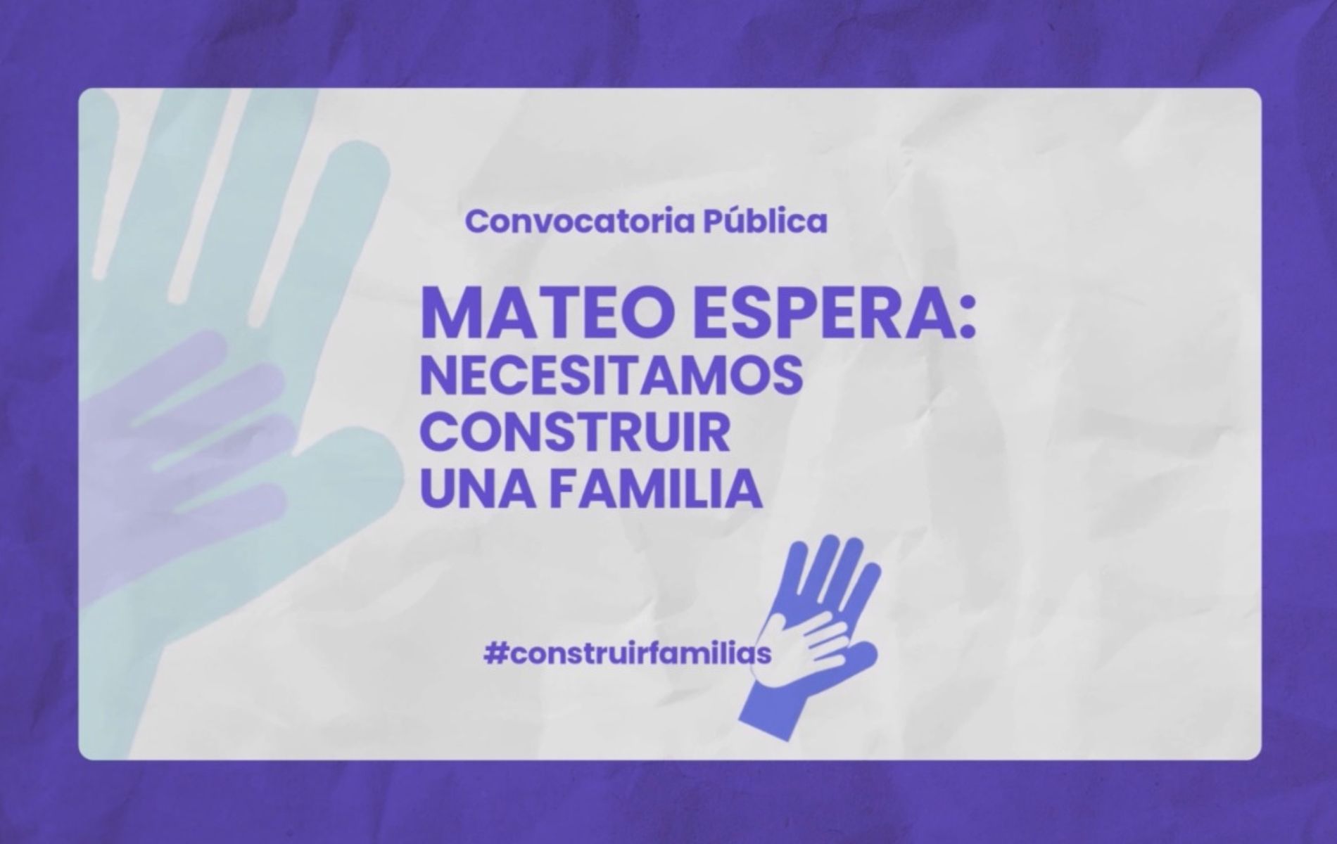 Convocatoria pública; Mateo espera