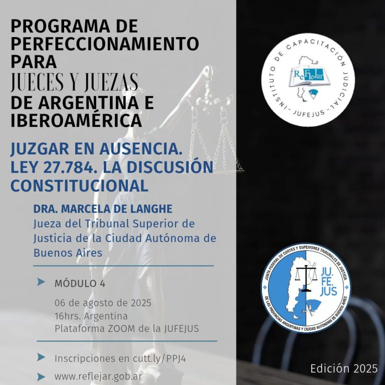 Perfeccionamiento para jueces y juezas